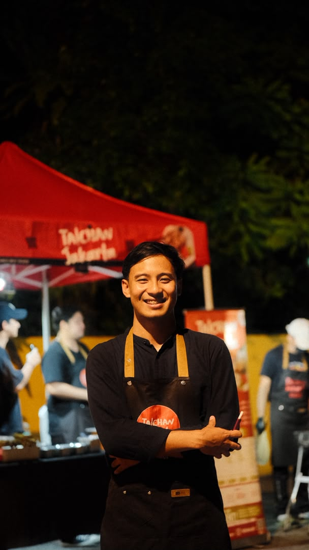 Taichan Jakarta crew member with arms crossed